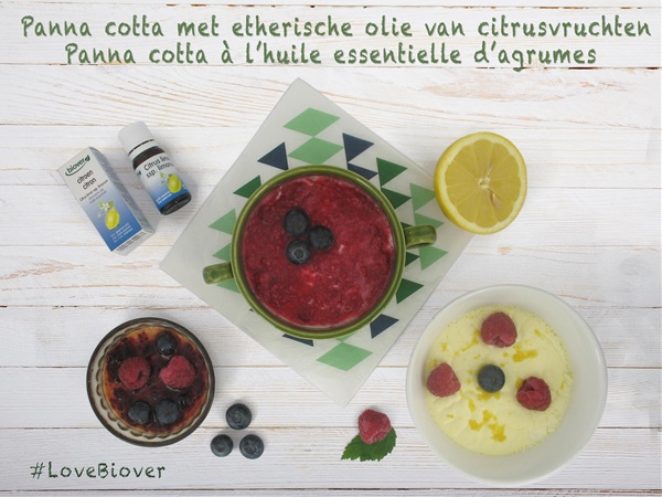 Biover Panna Cotta à l'huile essentielle d'agrumes